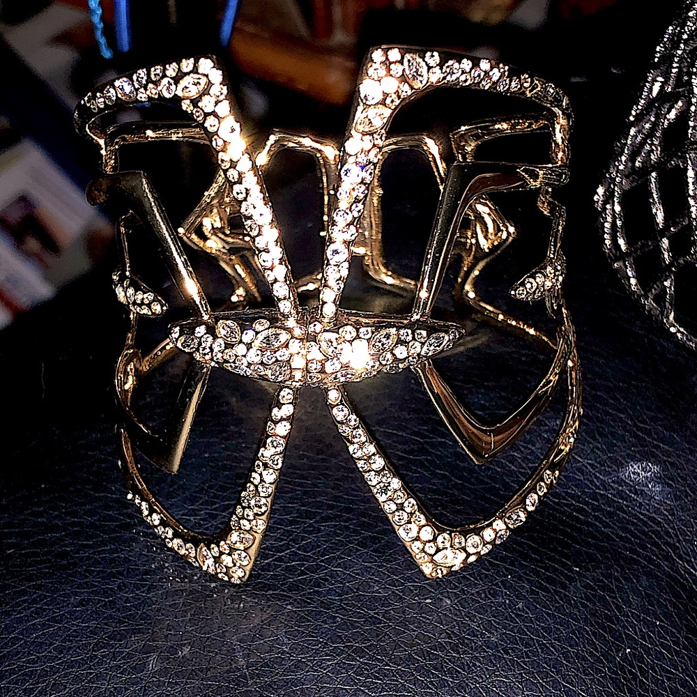 Unique Alexis Bittar Gold Cuff Spider design